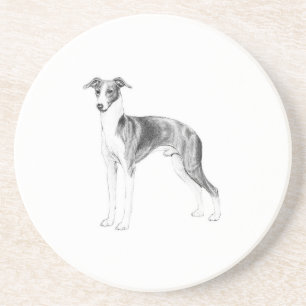 Italienischer Greyhound-Stil Sandstein Untersetzer