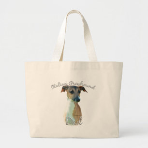 Italienischer Greyhound-Vater 2 Jumbo Stoffbeutel