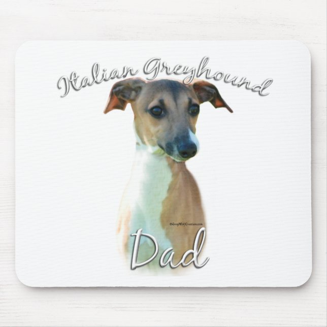 Italienischer Greyhound-Vater 2 Mousepad (Vorne)