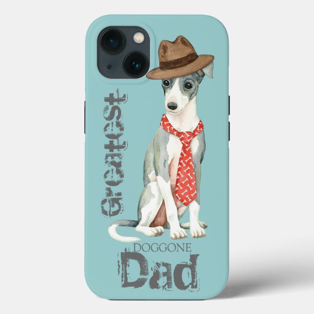 Italienischer Greyhound-Vater Case-Mate iPhone Hülle (Rückseite)