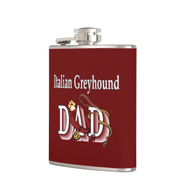 Italienischer Greyhound-Vater Flachmann (Links)