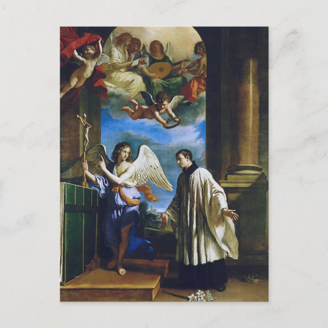 Italienischer Heiliger Aloysius Gonzaga Postkarte (Vorderseite)