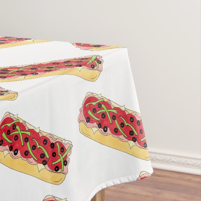 Italienischer Hoagie-Untersee-Sandwich-Shop Tischdecke (Beispiel)
