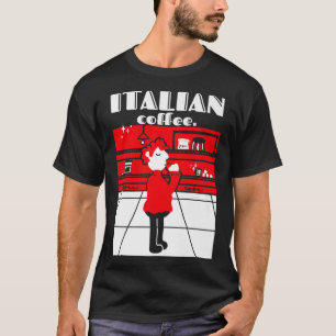 Italienischer Kaffee Lover Espresso Mitte Jahrhund T-Shirt