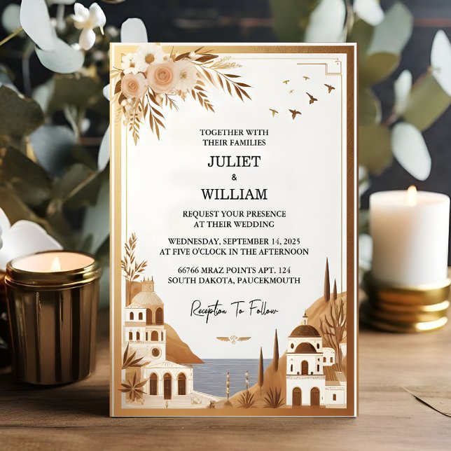 Italienischer Kaffee Sorrento Lässige Hochzeit Einladung (Von Creator hochgeladen)