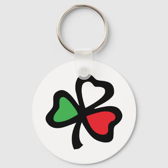 Italienischer Kleeblatt Schlüsselanhänger (Vorderseite)