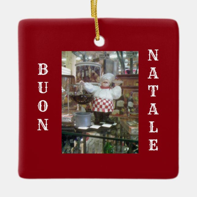 ***ITALIENISCHER KOCH*** CHRISTMAS ORNANATION KERAMIKORNAMENT (Vorderseite)