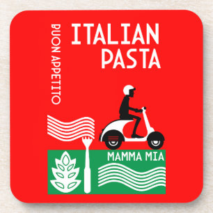 Italienischer Koch Getränkeuntersetzer