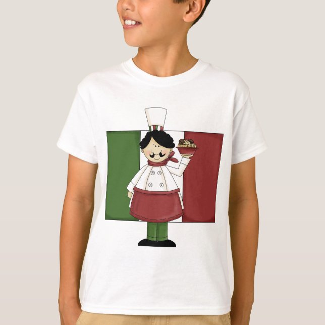 Italienischer Koch - individuell anpassbar T-Shirt (Vorderseite)