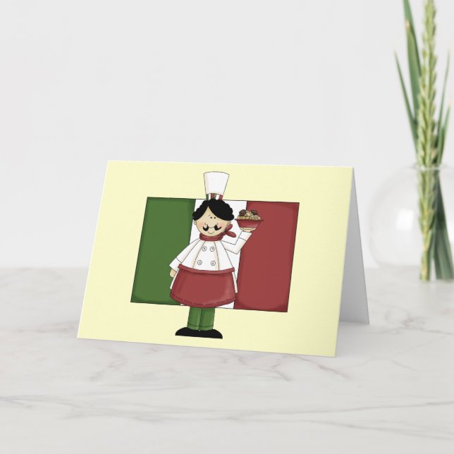Italienischer Koch - kundenspezifisch Karte (Vorderseite)