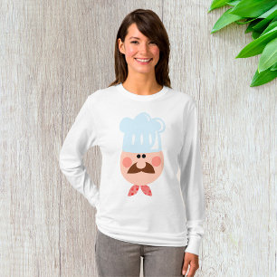 Italienischer Koch mit Schnurrbart und Hut T-Shirt