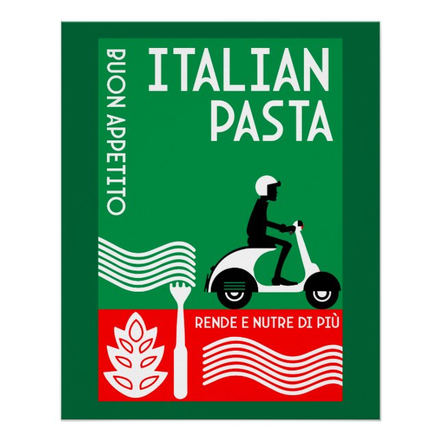 Italienischer Koch Poster (Vorderseite)