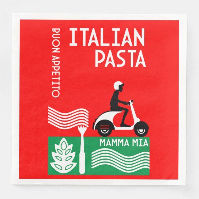 Italienischer Koch Serviette (Vorderseite)