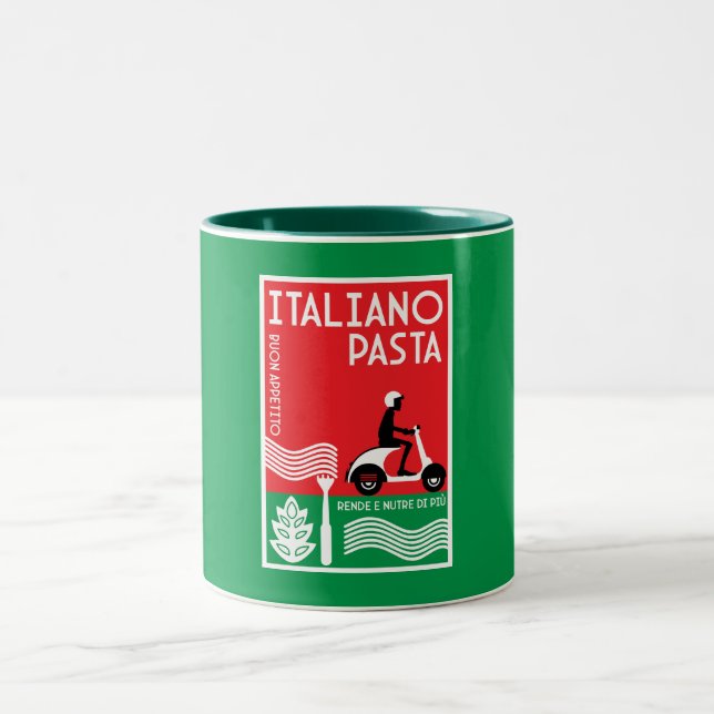 Italienischer Koch Zweifarbige Tasse (Mittel)