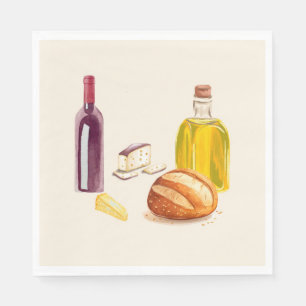 Italienischer Landhaus-Foodie Serviette