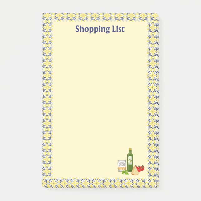 Italienischer Lebensmarkt Post-it Klebezettel (Vorderseite)