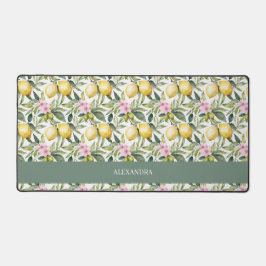 Italienischer Lemon Blossom Mittelmeer Wasserfarbe Schreibtischunterlage