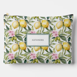 Italienischer Lemon Blossom Mittelmeer Wasserfarbe Zubehörtasche