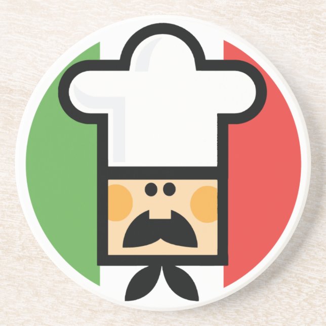 Italienischer Mann-Untersetzer Sandstein Untersetzer (Vorne)