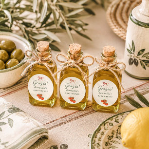 Italienischer Markt Baby Shower Geschenk Runder Aufkleber