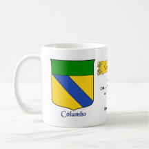 Italienischer Nachname Columbo Heraldic Shield und