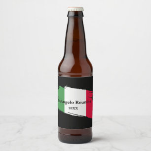 Italienischer Nachname Name Benutzerdefinierte Fla Bierflaschenetikett