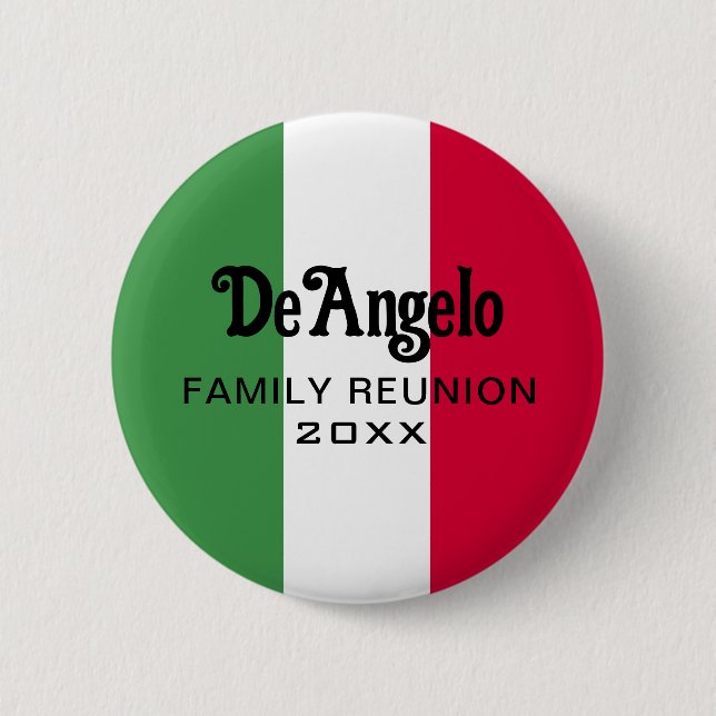 Italienischer Nachname Name Benutzerdefinierte Fla Button (Vorderseite)