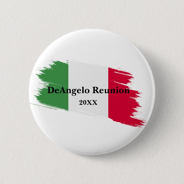 Italienischer Nachname Name Benutzerdefinierte Fla Button (Vorderseite)