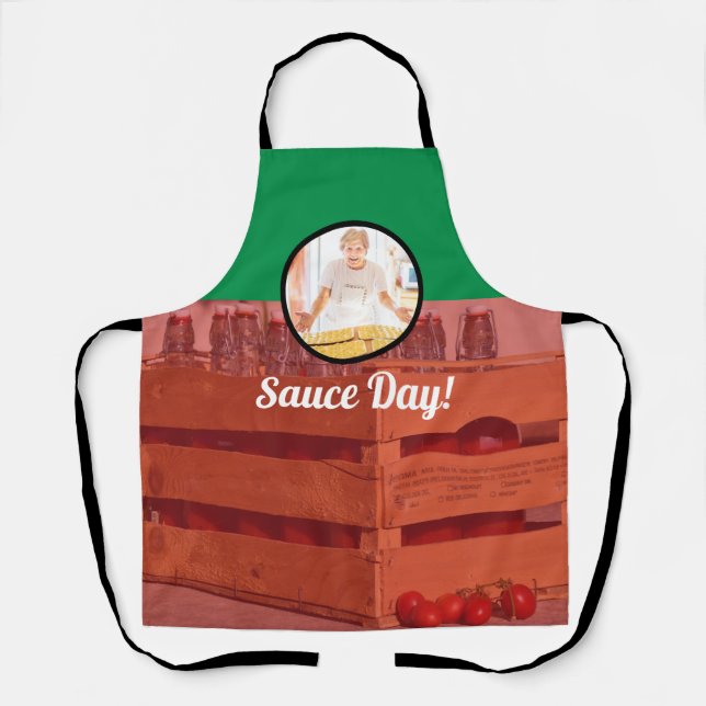 Italienischer Nonna Foto Sauce Day  Schürze (Vorderseite)
