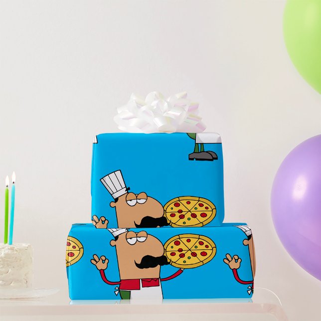 Italienischer Pizza-Koch Geschenkpapier (Von Creator hochgeladen)