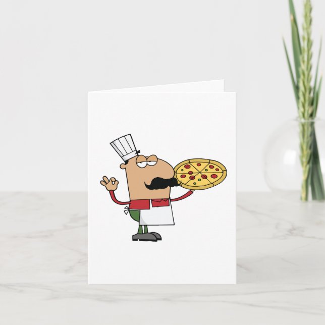 Italienischer Pizza-Koch Karte (Vorderseite)