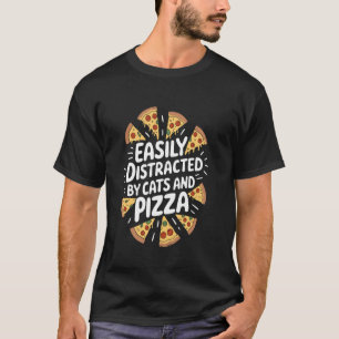 Italienischer Pizza-Liebhaber leicht abgelenkt dur T-Shirt
