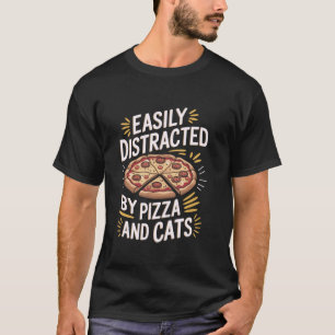 Italienischer Pizza-Liebhaber leicht abgelenkt dur T-Shirt