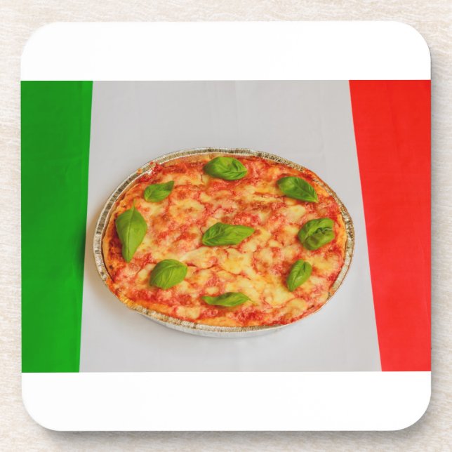 ITALIENISCHER PIZZA-UNTERSETZER GETRÄNKEUNTERSETZER (Vorderseite)