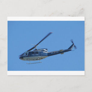 Italienischer Polizeihubschrauber. Postkarte