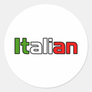 Italienischer Pride Runder Aufkleber