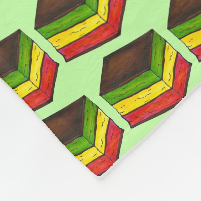 Italienischer Regenbogen Sieben Schicht Cookie Wei Fleecedecke (Ecke)