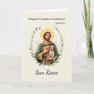 Italienischer religiöser Schriftsegen des Heiligen Karte