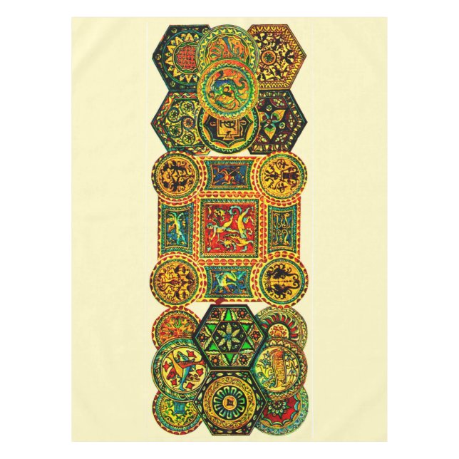 Italienischer Renaissancemotivdruck Tischdecke (Vorderseite)