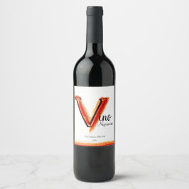 Italienischer Rotwein V Briefkennzeichen Weinetikett
