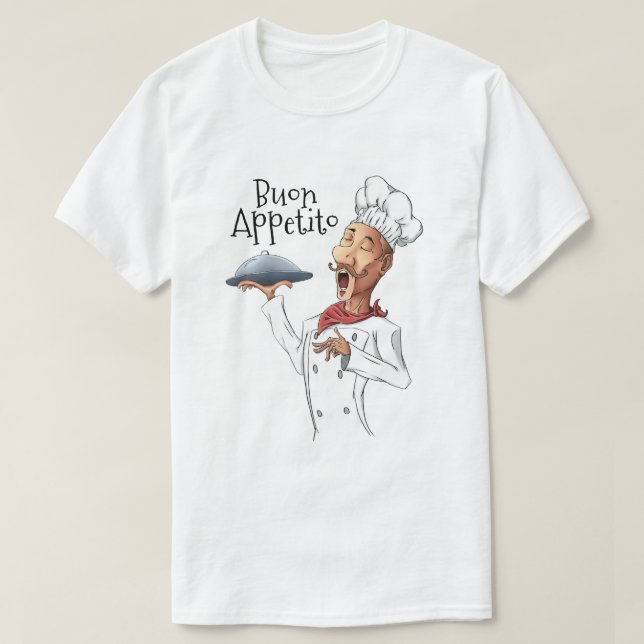 Italienischer Sänger-Koch T-Shirt (Design vorne)