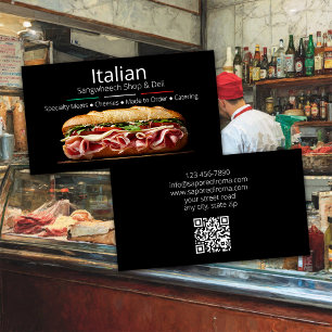 Italienischer Sangwheech Shop und Deli Visitenkarte