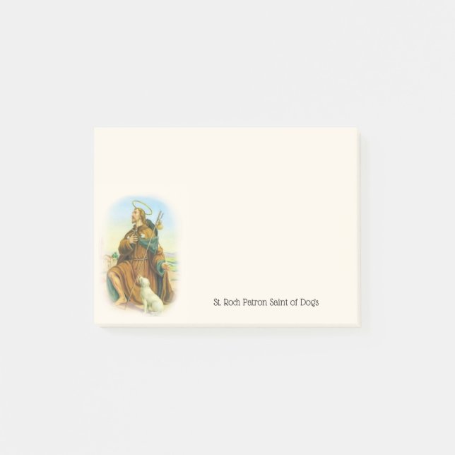 Italienischer Schutzpatron St. Roch Rocco der Post-it Klebezettel (Vorderseite)