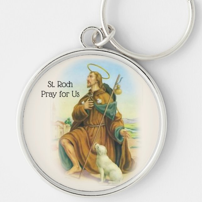 Italienischer Schutzpatron St. Roch Rocco der Schlüsselanhänger (Vorne)