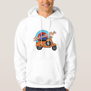 Italienischer Scooter Hoodie Vintage Stylesfahrt