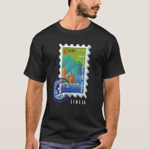 Italienischer See Como Briefmarke Italienisch Souv T-Shirt