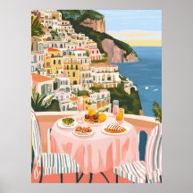 Italienischer Sommer-Amalfi-Küste Akrylische Mauer