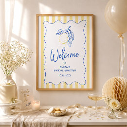 Italienischer Sommer-Zitrus-Limonen-Junggesellinne Poster