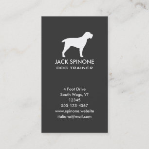 Italienischer Spinone Silhouette Hochformat Visitenkarte