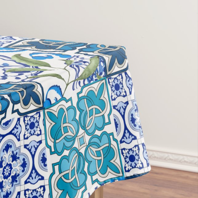 Italienischer Stil, blaue Fliesen         Tischdecke (Beispiel)